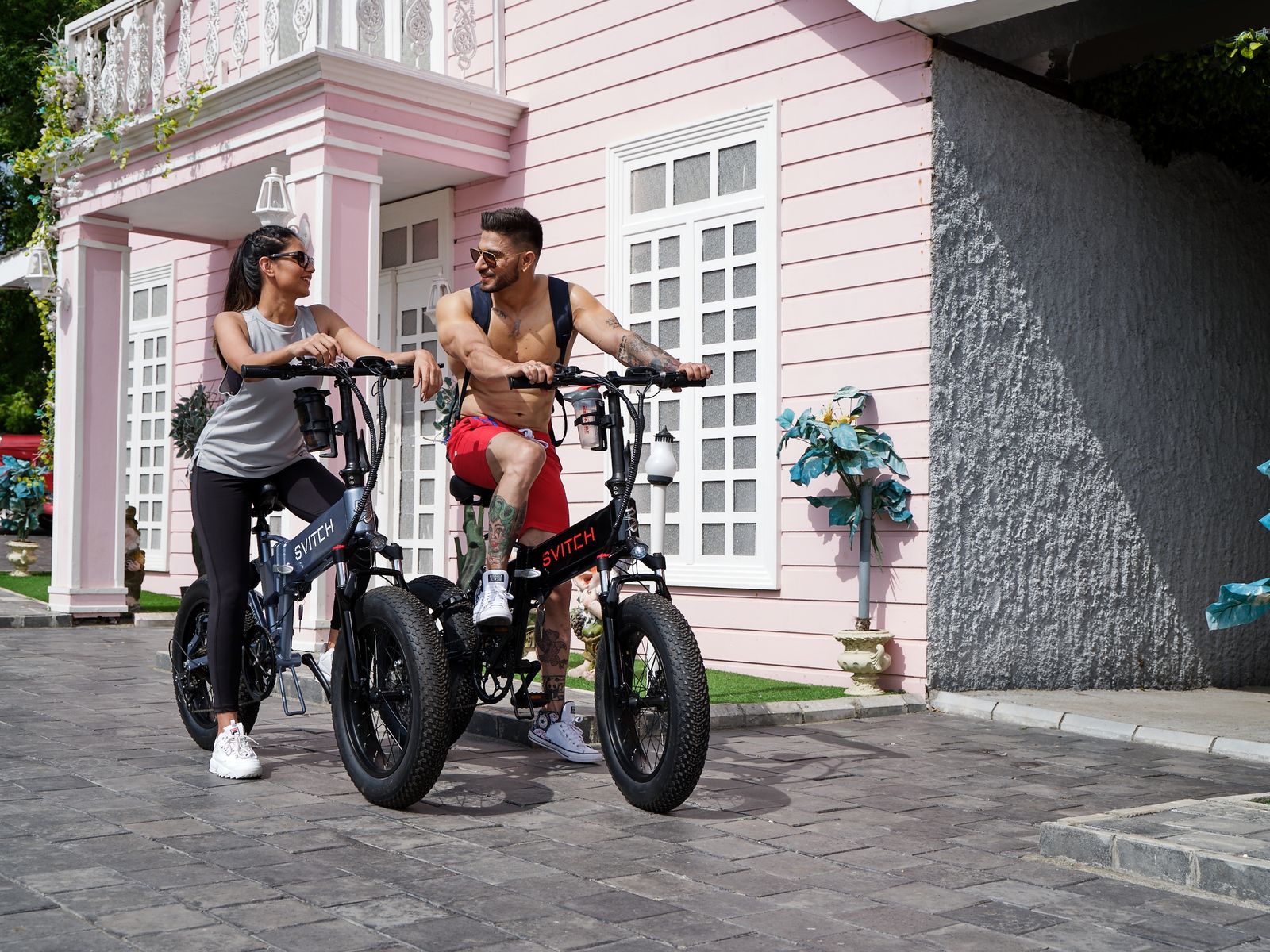 Electric bike in a city