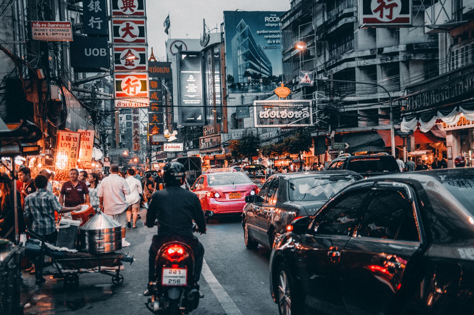 Robotaxi on a city street